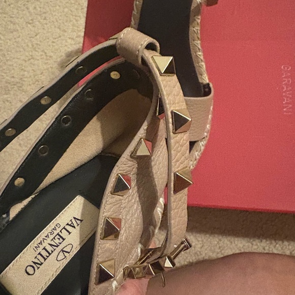 Valentino Beige Studded Espadrilles - Picture 6 of 7